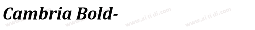 Cambria Bold字体转换